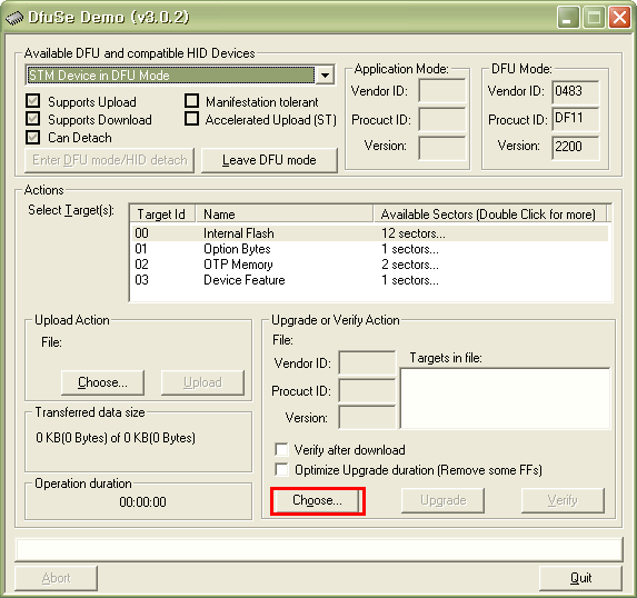 (ARM, Cortex-M3, STM32F207) Mango-M32F2 Dfuse USB Write 테스트 방법-2014-0709